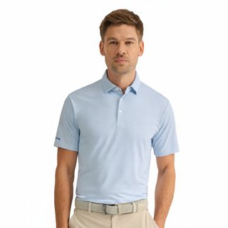 PING Gilmore men's polo, white/dusty blue