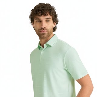 PING Gilmore men's polo, jade/white