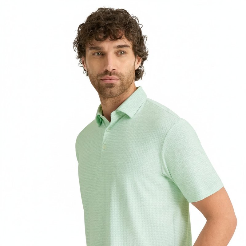 PING Gilmore men's polo, jade/white