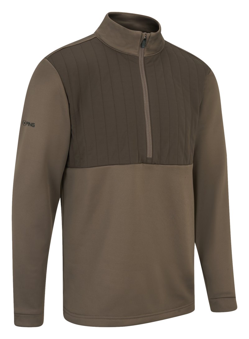 PING Ezra men's sweatshirt, coffee/bracken