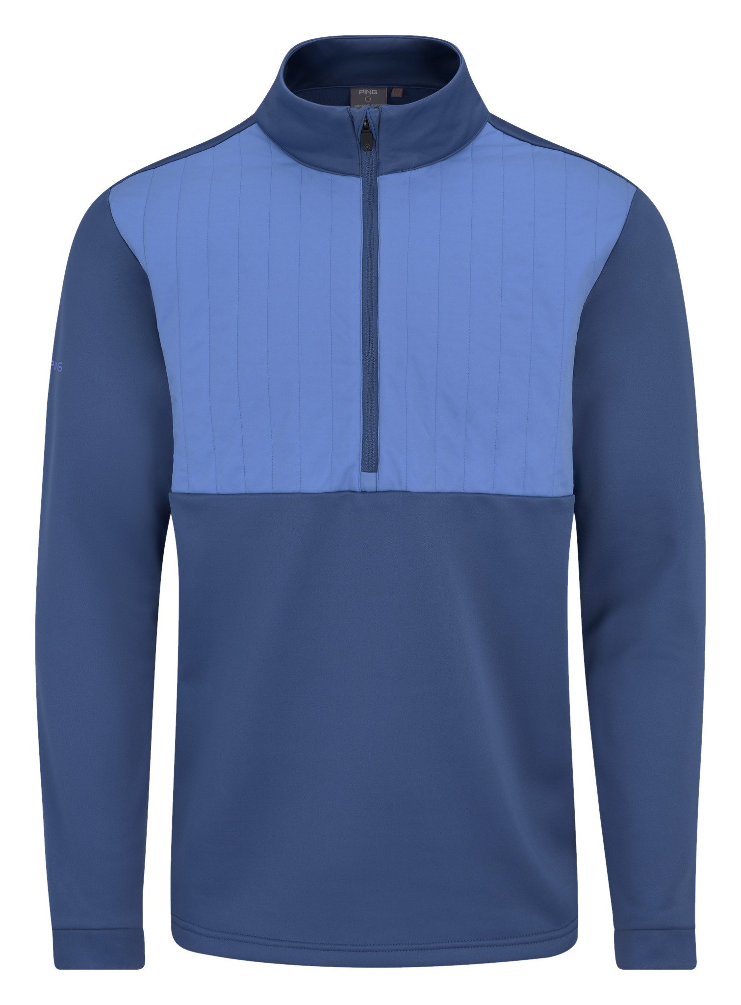 PING Ezra men's sweatshirt, deep sea blue/blue yonder