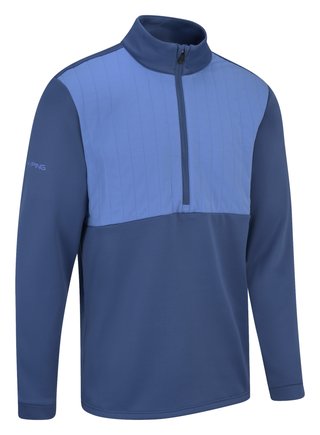 PING Ezra men's sweatshirt, deep sea blue/blue yonder