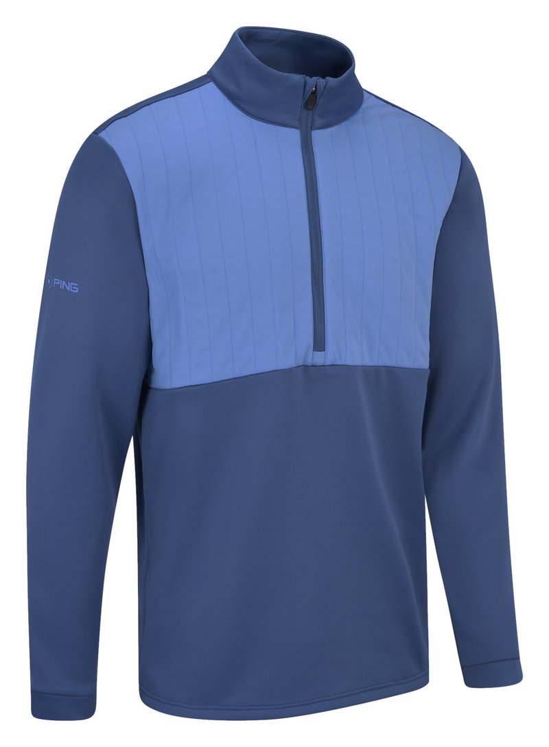 PING Ezra men's sweatshirt, deep sea blue/blue yonder