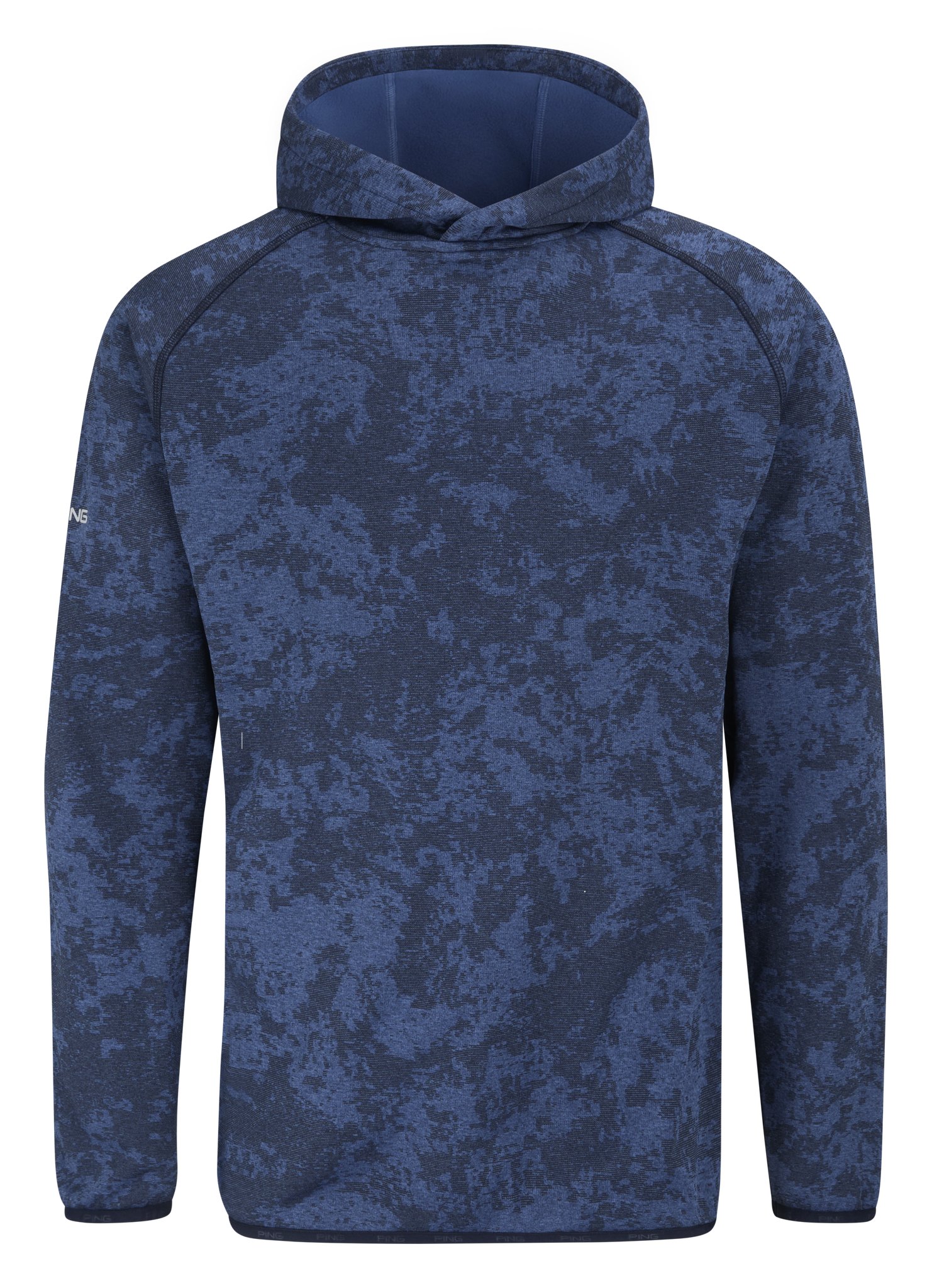 PING Saul mens hoodie sweatshirt, deep sea blue camo