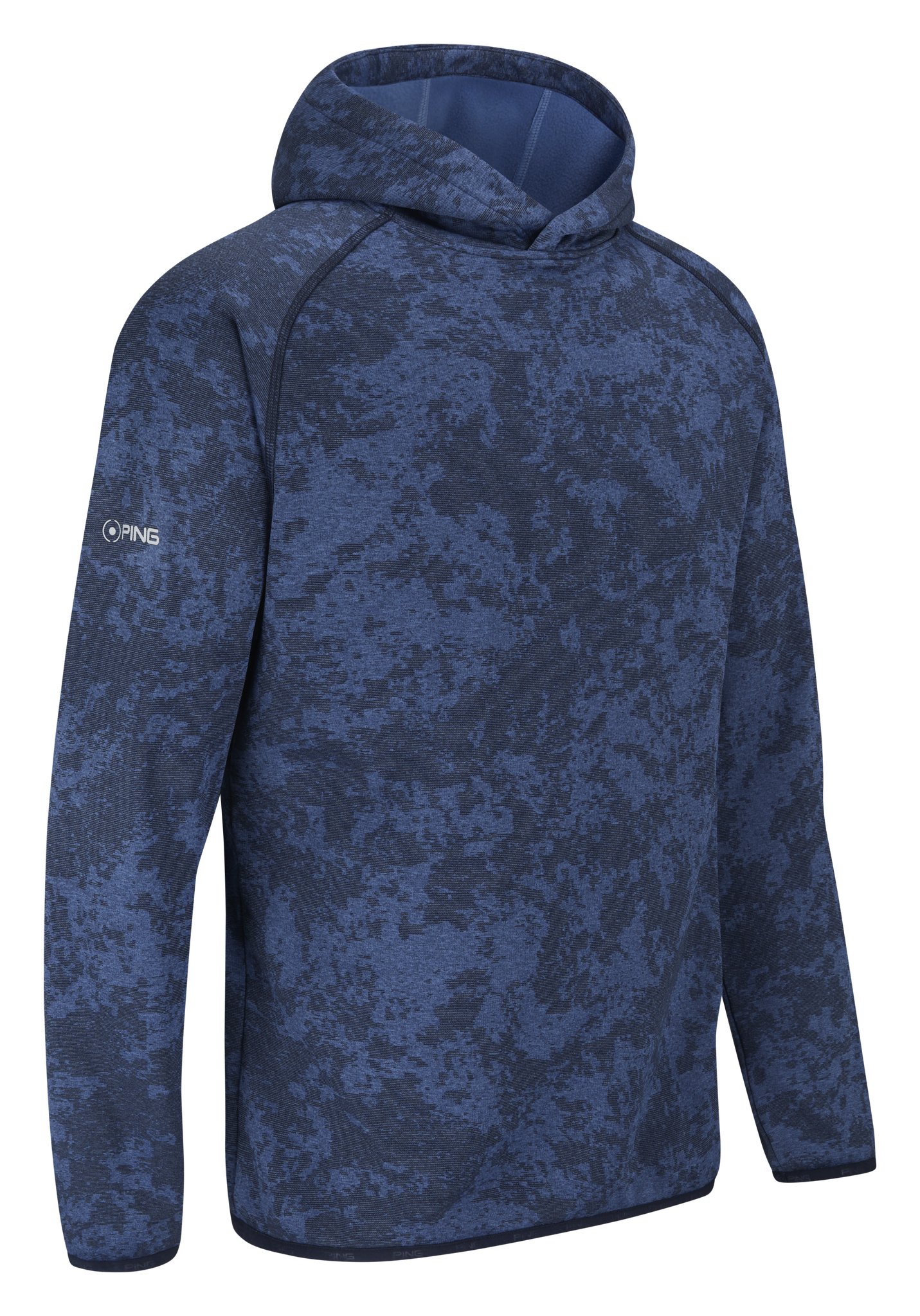 PING Saul mens hoodie sweatshirt, deep sea blue camo