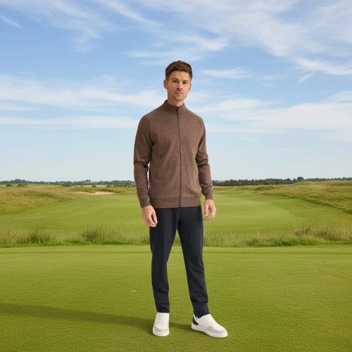 PING Gabriel men's sweatshirt, caffee marl