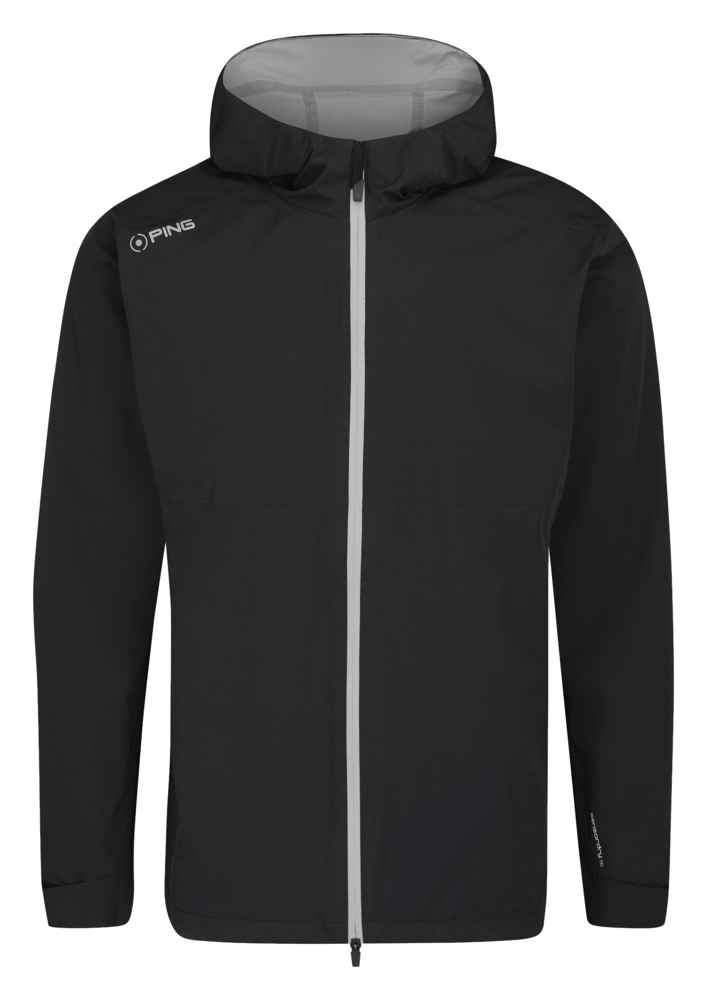 PING AquaDrive Waterproof Hooded men's jacket, black
