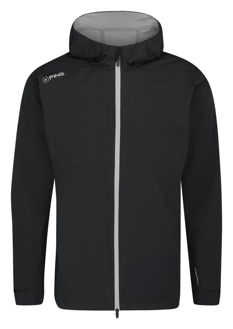 PING AquaDrive Waterproof Hooded men's jacket, black