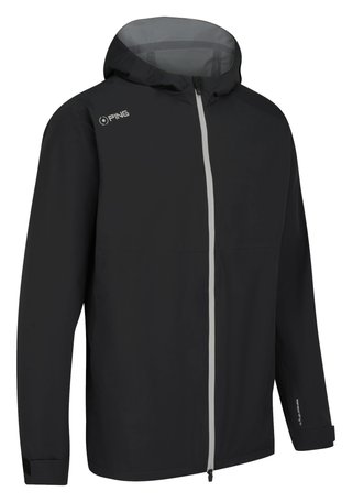 PING AquaDrive Waterproof Hooded men's jacket, black