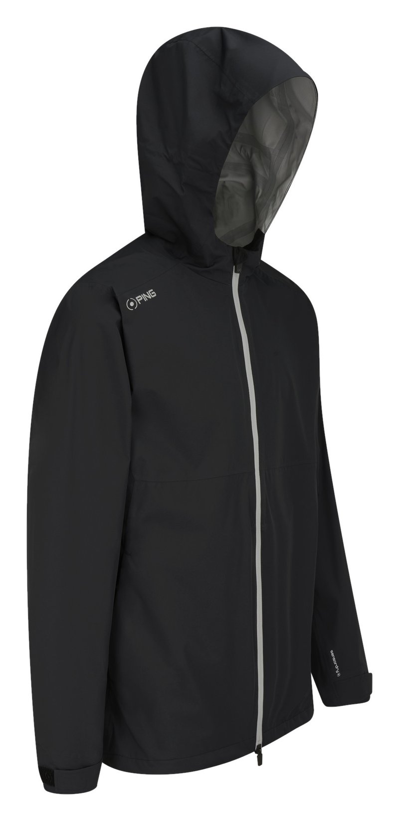 PING AquaDrive Waterproof Hooded men's jacket, black