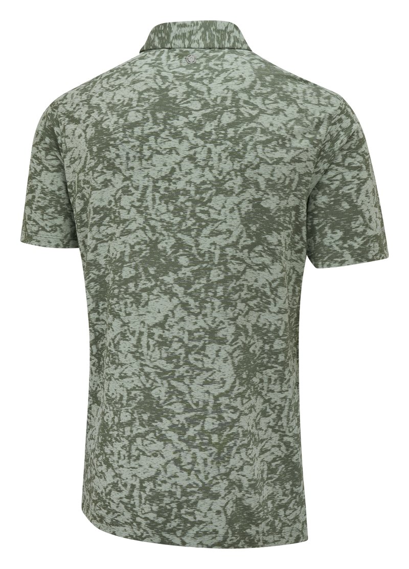 PING Marek Camo Jacquard men's polo, jade multi