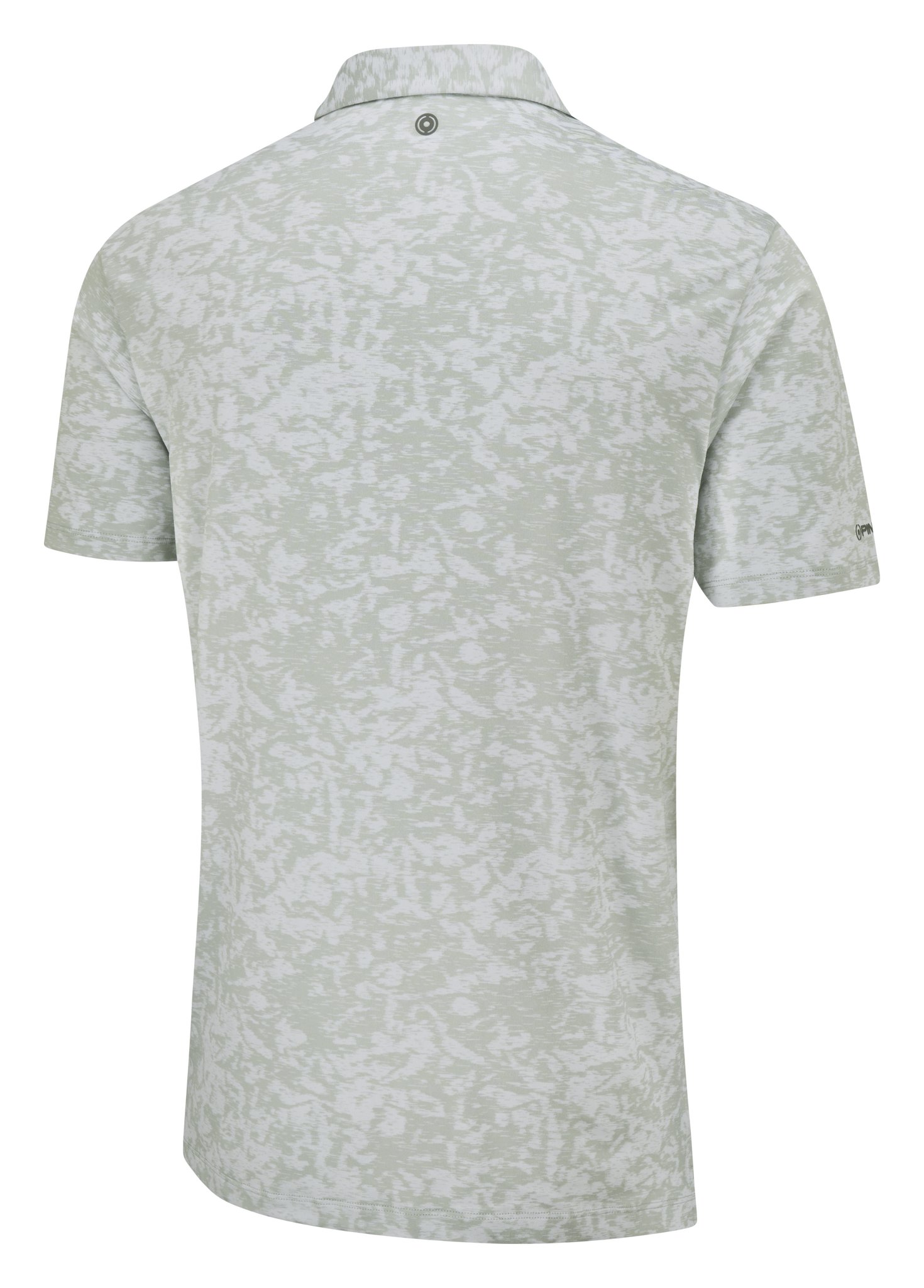 PING Marek Camo Jacquard men's polo, silver multi