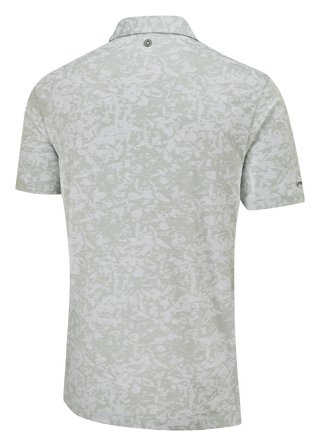 PING Marek Camo Jacquard men's polo, silver multi