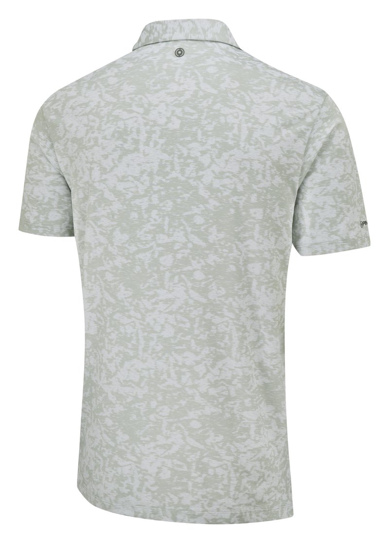 PING Marek Camo Jacquard men's polo, silver multi