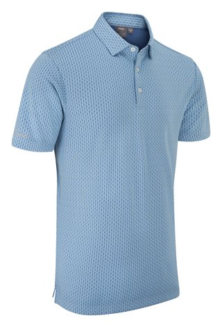 PING Hershel men's polo, dusty blue multi