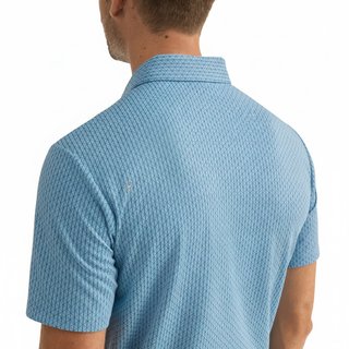 PING Hershel men's polo, dusty blue multi