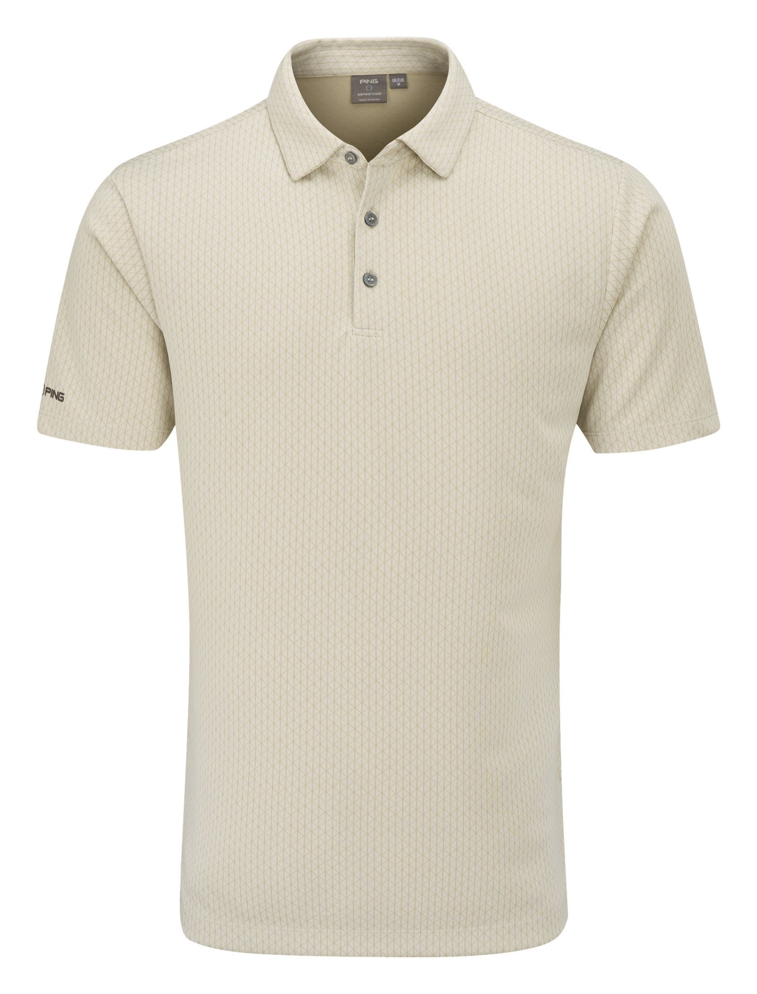 PING Hershel men's polo, egret multi