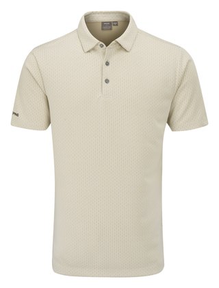 PING Hershel men's polo, egret multi