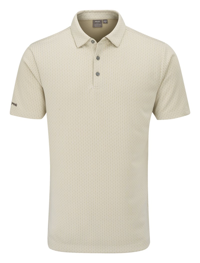 PING Hershel men's polo, egret multi