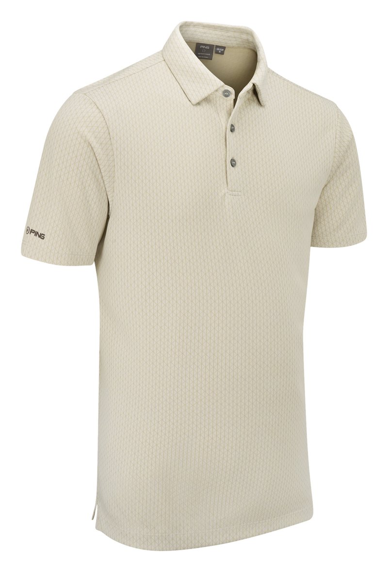 PING Hershel men's polo, egret multi