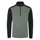 PING Ramsey half zip ribbed fleece men's pullover, laurel marl/black