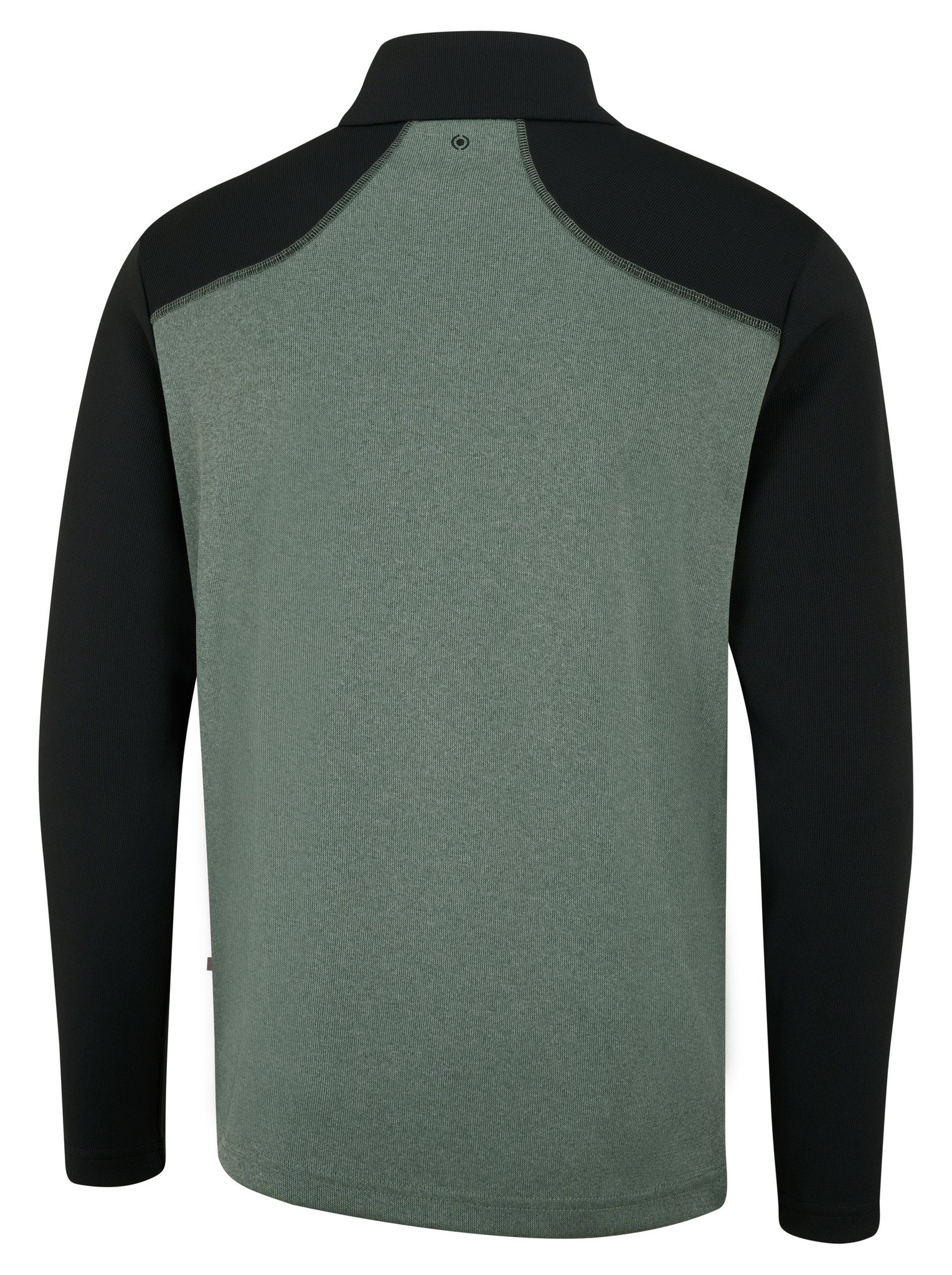 PING Ramsey half zip ribbed fleece men's pullover, laurel marl/black