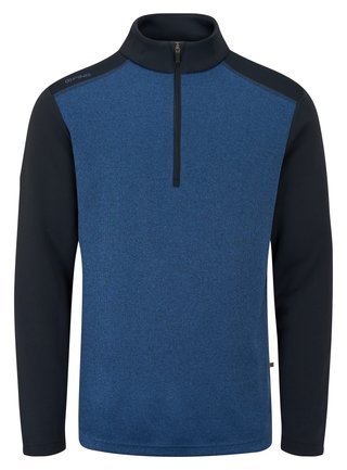 PING Ramsey half zip ribbed fleece men's pullover, inky marl/navy