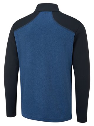 PING Ramsey half zip ribbed fleece men's pullover, inky marl/navy