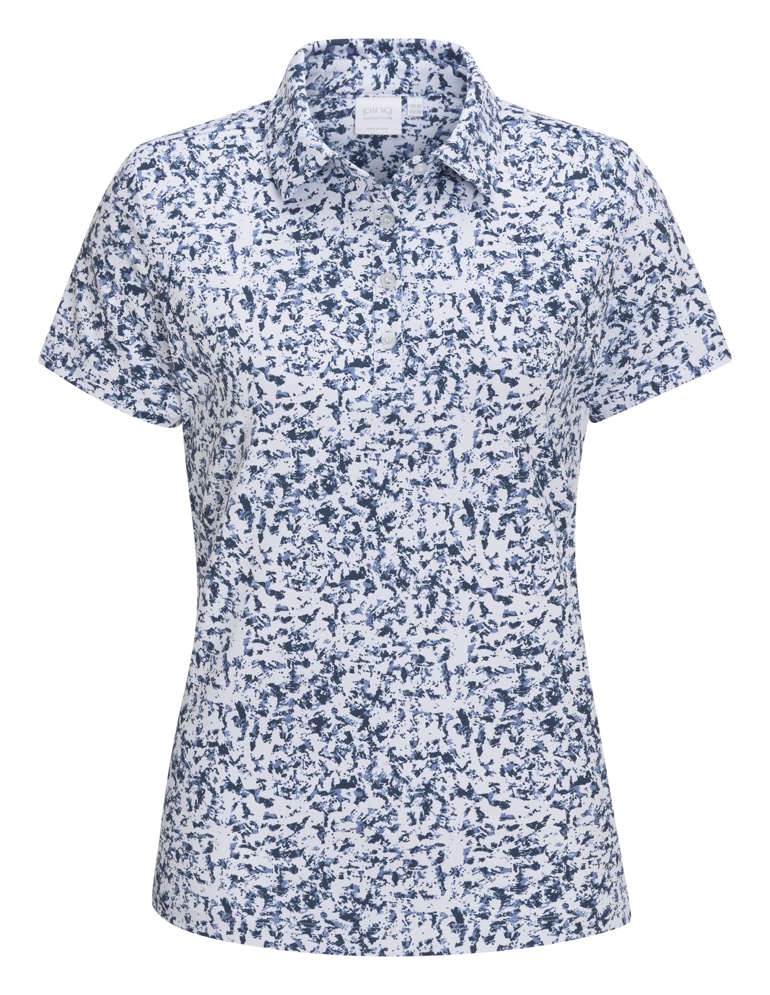 PING Mave ladies polo, white multi