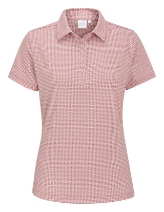 PING Mave ladies polo, coral blush/white