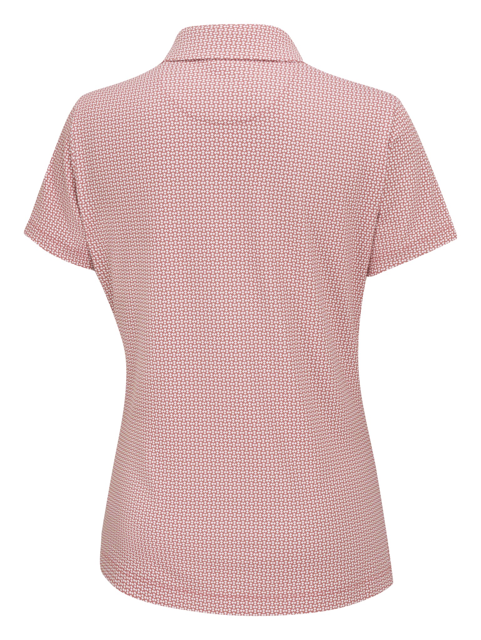 PING Mave ladies polo, coral blush/white