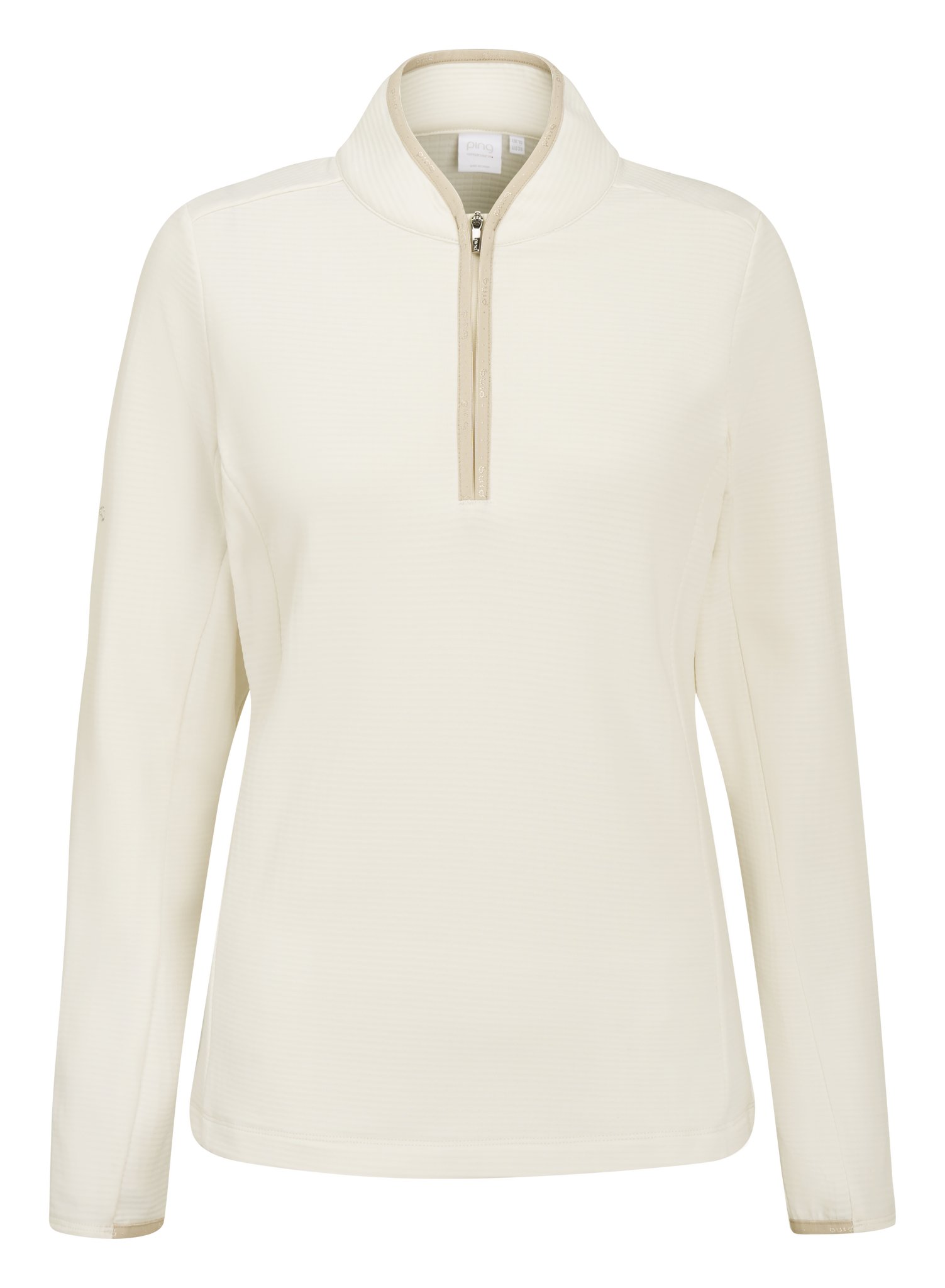 PING Abigale Performance Fleece women's sweatshirt, egret