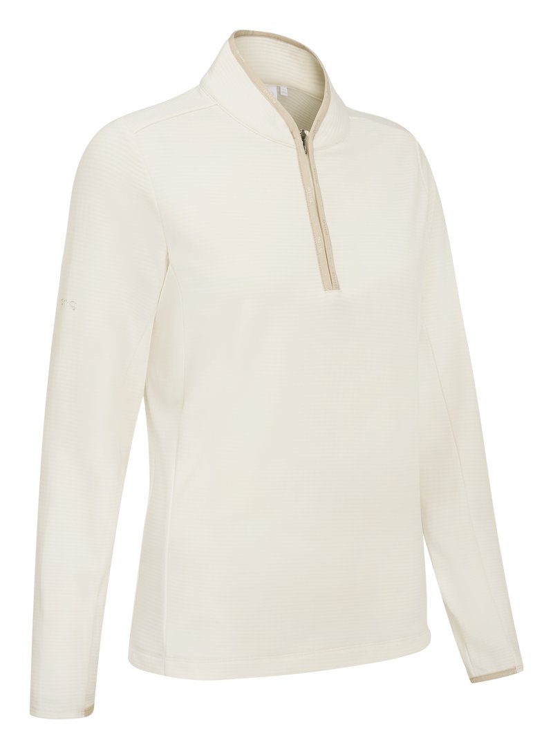 PING Abigale Performance Fleece women's sweatshirt, egret