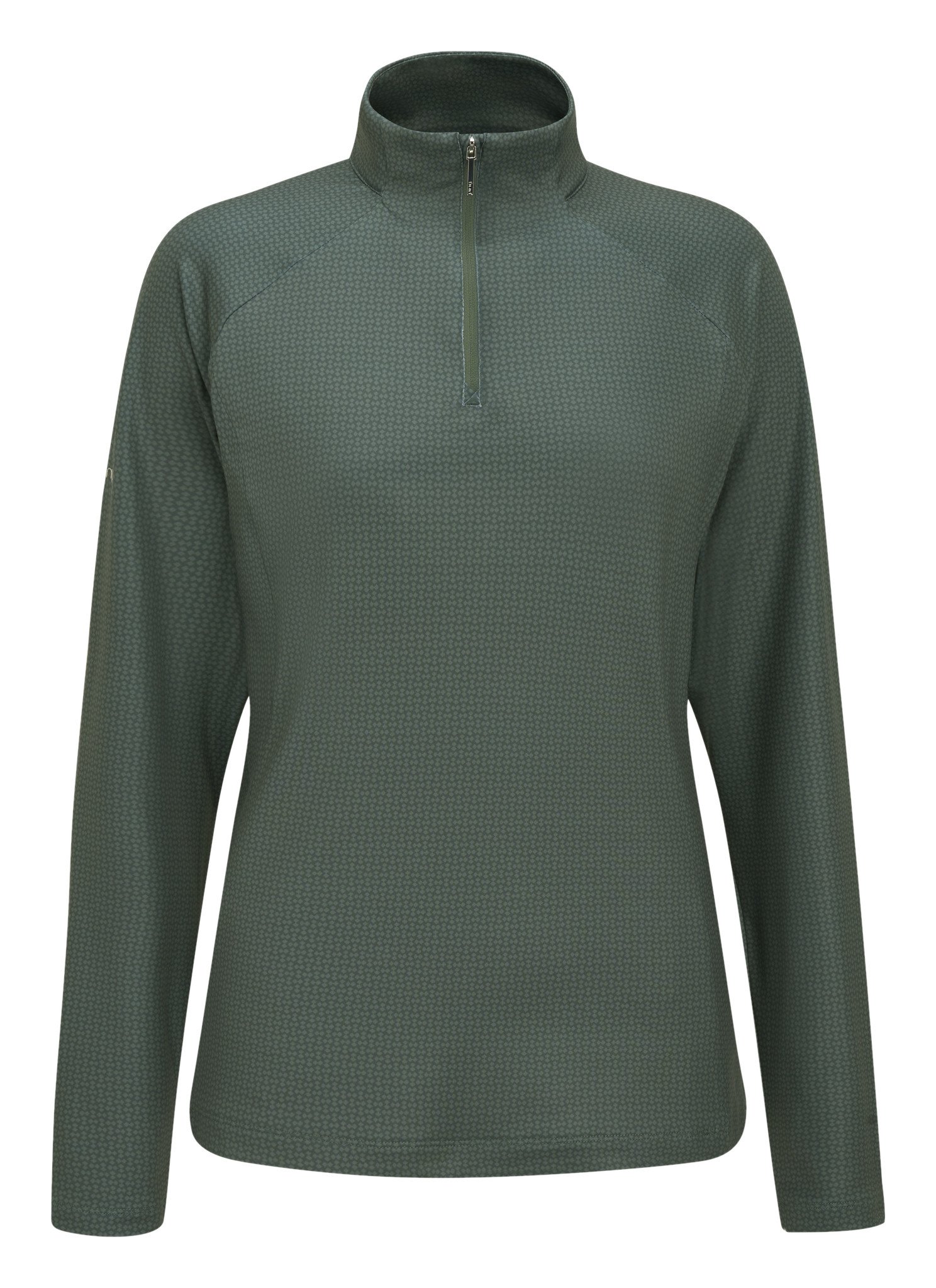 PING Jasmine Printed Long Sleeve women's top, gorse green/laurel