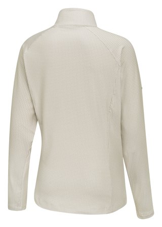 PING Jasmine Printed Long Sleeve women's top, egret/tawny