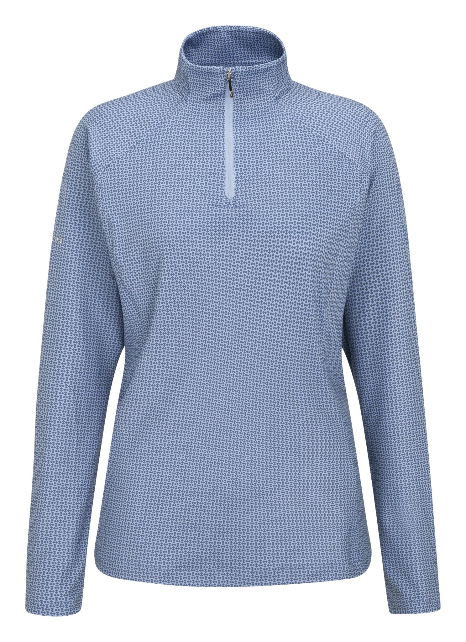 PING Jasmine Printed long sleeve women's top, viola/blue indigo