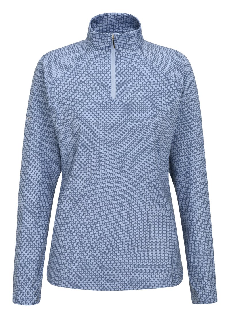 PING Jasmine Printed long sleeve women's top, viola/blue indigo
