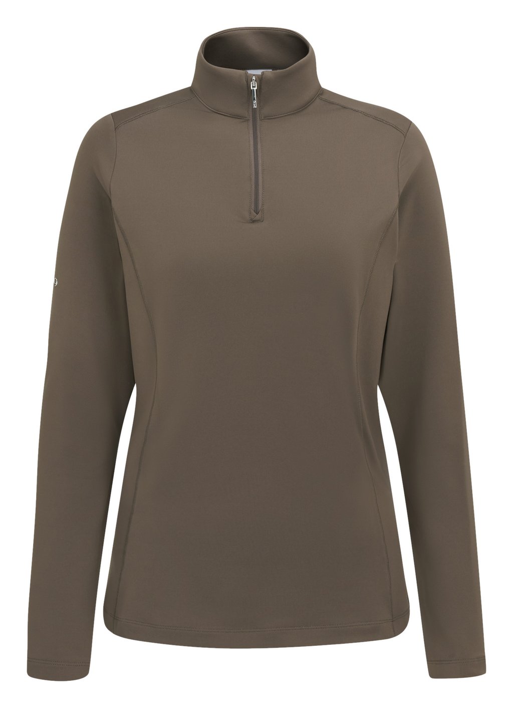 PING Aveline Half Zip long sleeved women's shirt, coffee