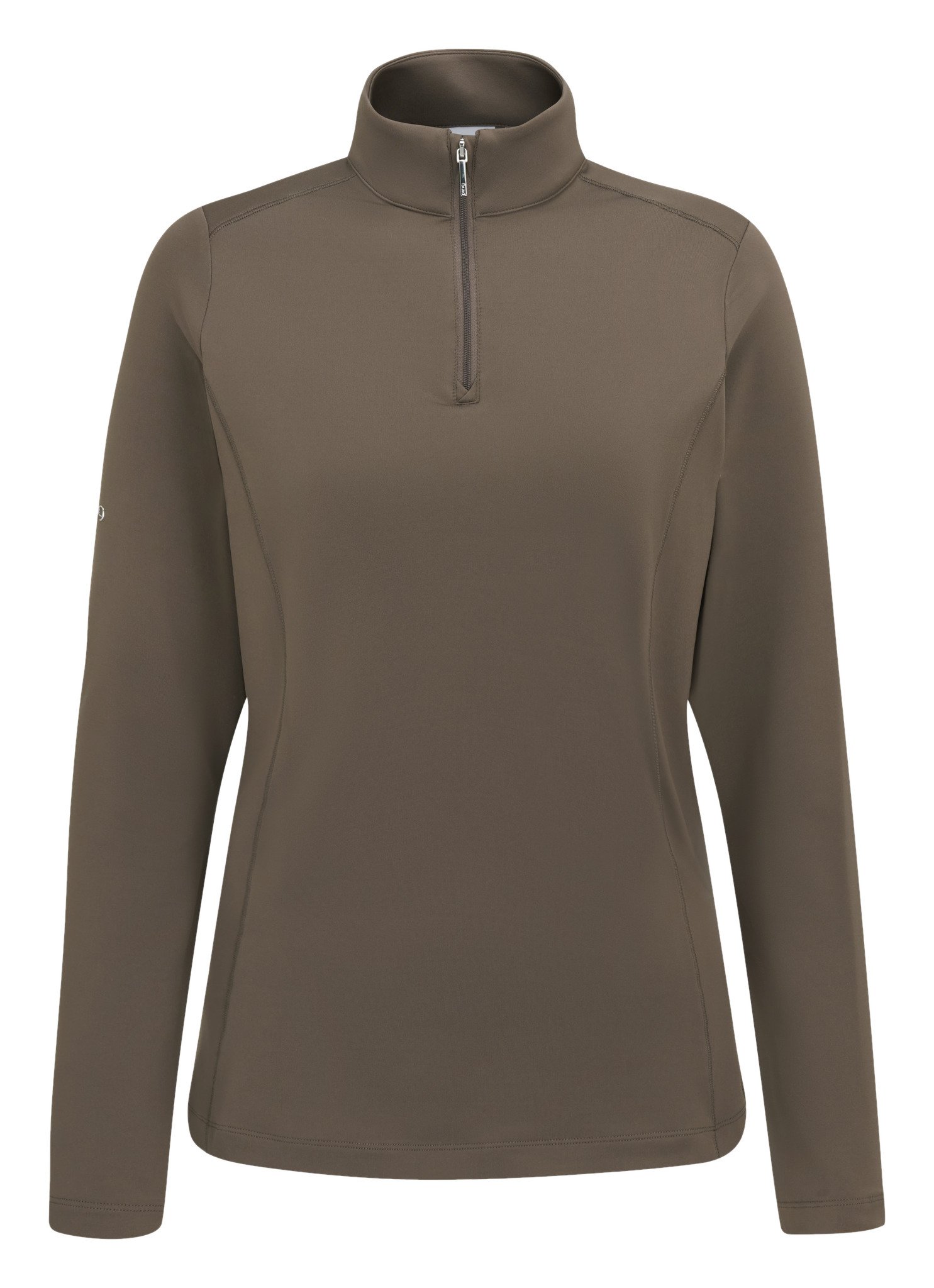 PING Aveline Half Zip long sleeved women's shirt, coffee