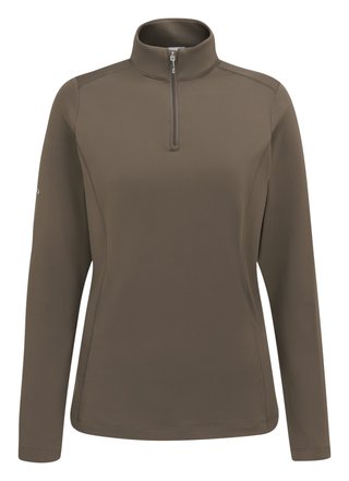 PING Aveline Half Zip long sleeved women's shirt, coffee