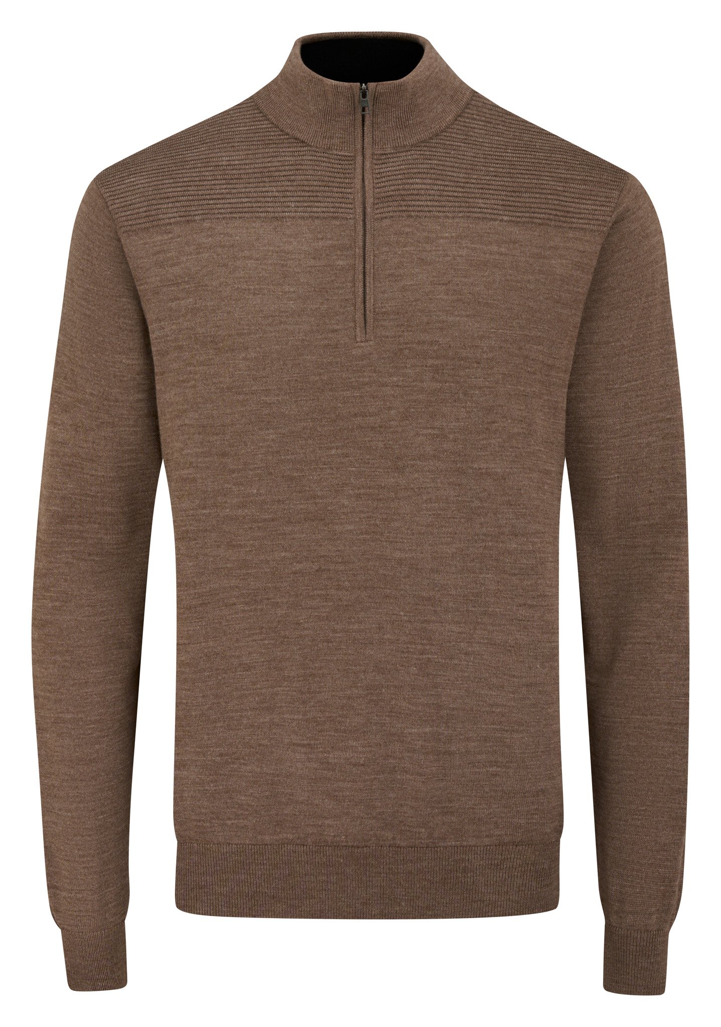 PING Dorset Quarter zip men's sweater, coffee marl