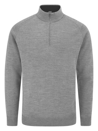 PING Hugh mens midlayer sweatshirt, french grey marl