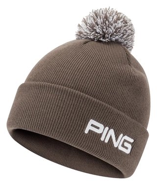 PING Cresting Knit mens winter hat, coffee