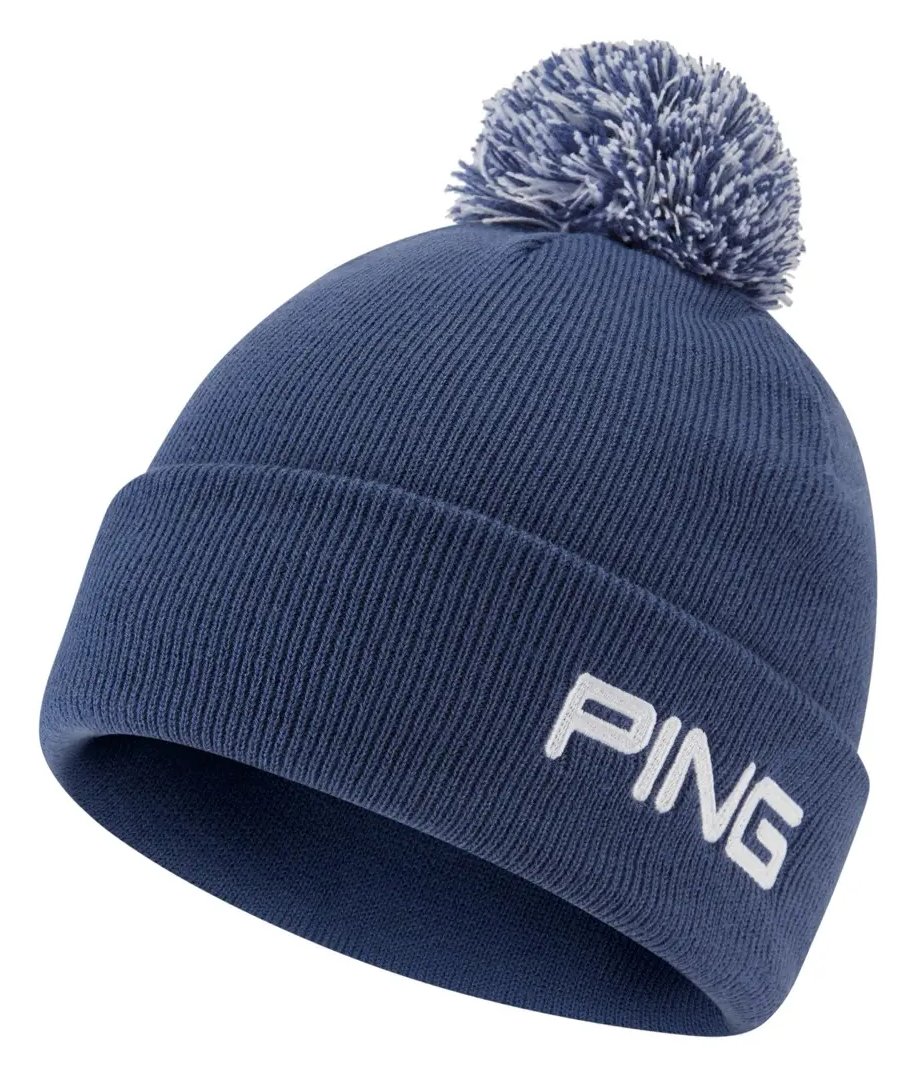 PING Cresting Knit mens winter hat, deep blue
