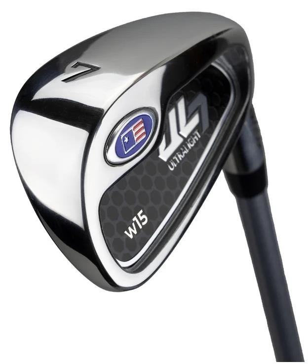 U.S. Kids Golf UL7-54 (137cm) W15 5-Club junior golf set + stand bag, navy