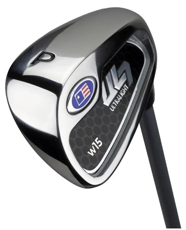 U.S. Kids Golf UL7-54 (137cm) W15 5-Club junior golf set + stand bag, navy