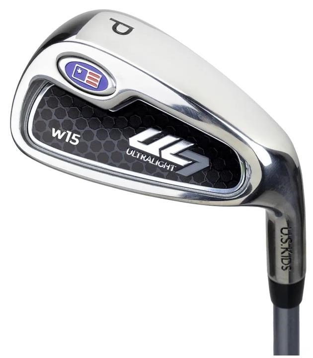 U.S. Kids Golf UL7-57 (145cm) W15 5-Club junior golf set + stand bag, navy/red/white