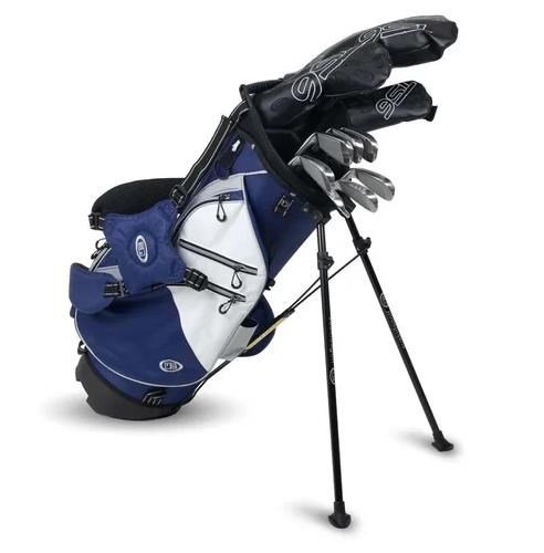 U.S. Kids Golf TS6-48 (122cm) 10-Club junior golf set, graphite, + stand bag, navy/white/grey