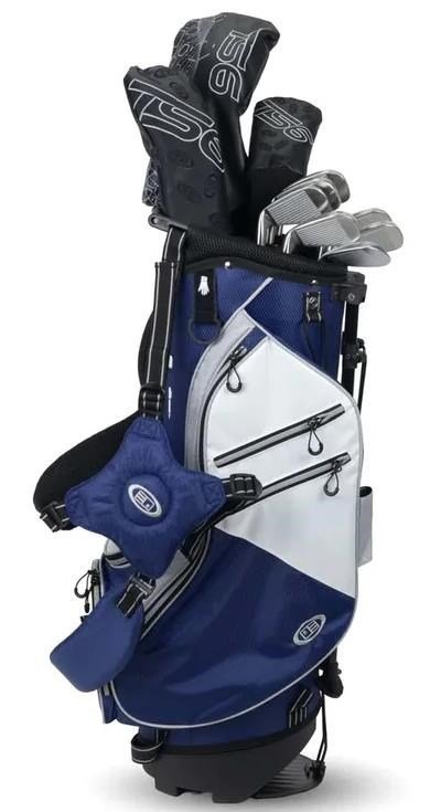 U.S. Kids Golf TS6-48 (122cm) 10-Club junior golf set, graphite, + stand bag, navy/white/grey