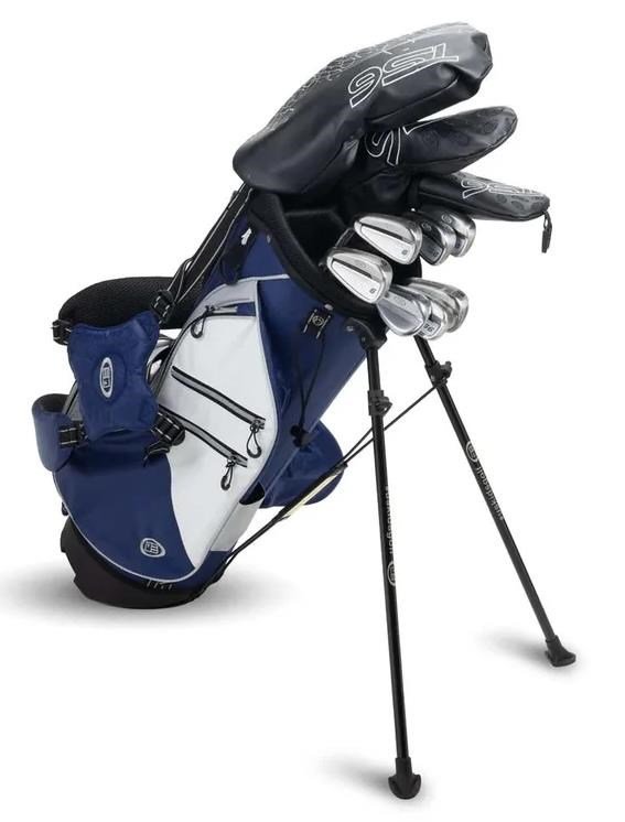 U.S. Kids Golf TS6-48 (122cm) 10-Club junior golf set, graphite, + stand bag, navy/white/grey